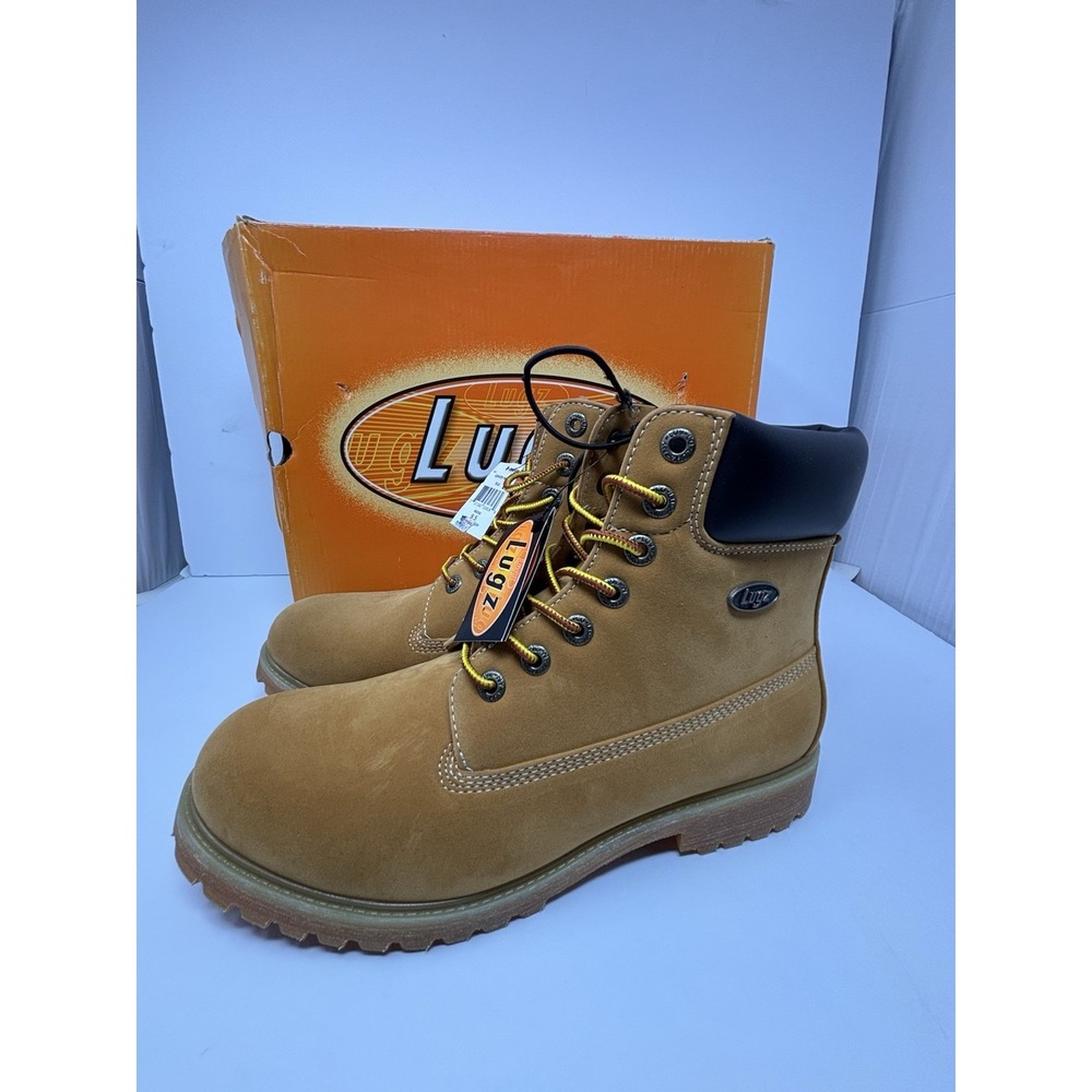 LUGZ Convoy Men's Sz 9.5 Tan Nubuck Leather Lace-up Boot New in Box MCNWK 7470